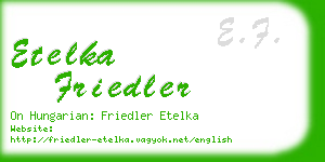 etelka friedler business card